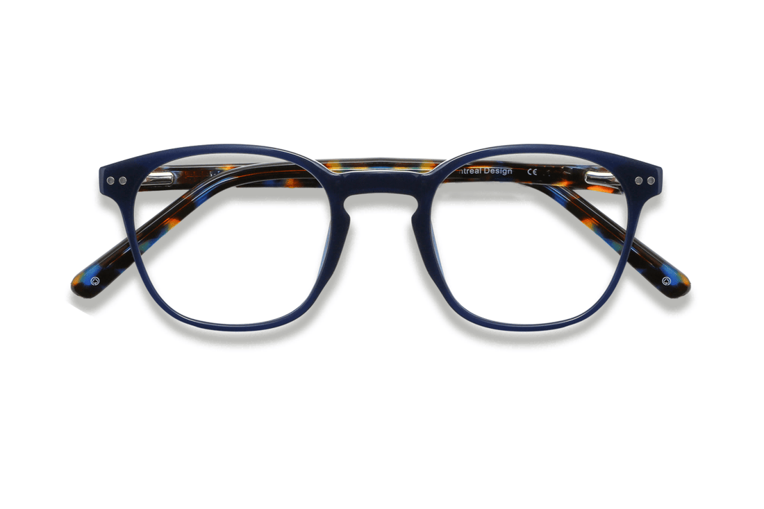 Dare Navy, Cermin Mata Asetat Biru Tentera Laut Retro Square - Dilipat