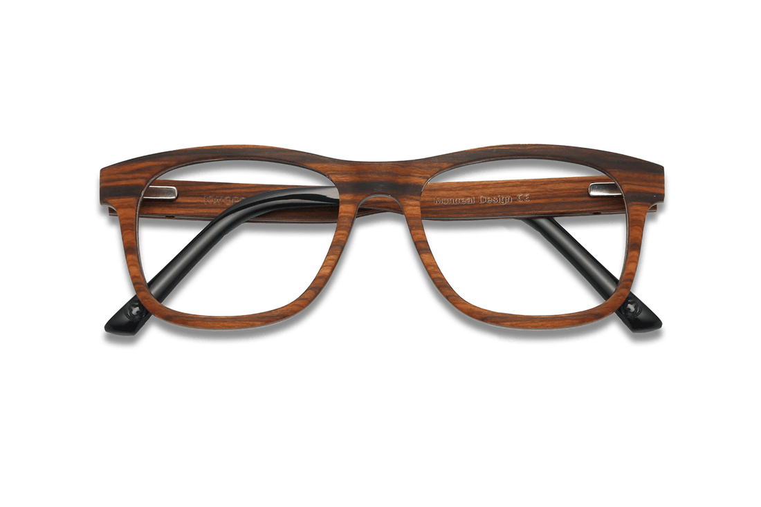 Mawar Berani, Cermin Mata Rosewood Persegi - Dilipat