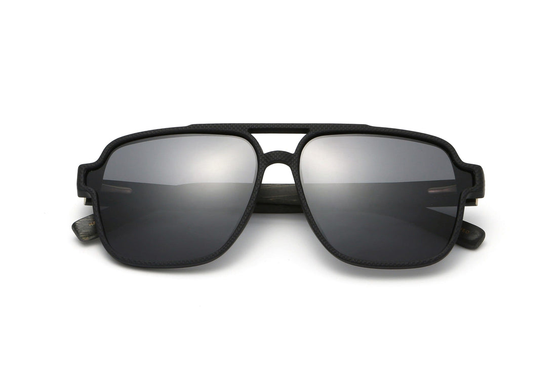 Parker, Cermin Mata Hitam Aviator Bersaiz Besar Hitam - Dilipat