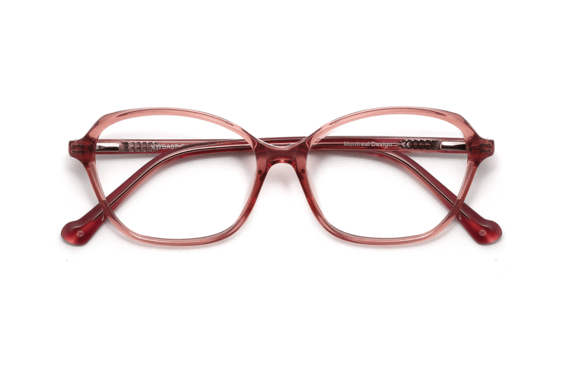 Glee Pink, Geometrik Pink Acetate Cermin Mata - Dilipat
