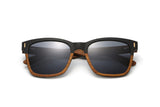 Oxford, Cermin Mata Hitam Kayu Persegi Polarized - Dilipat