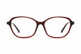 Glee Red, Geometrik Merah Gelas Asetat - Depan