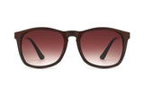 Hazel, Cermin Mata Hitam Gradien Brown Square - Depan