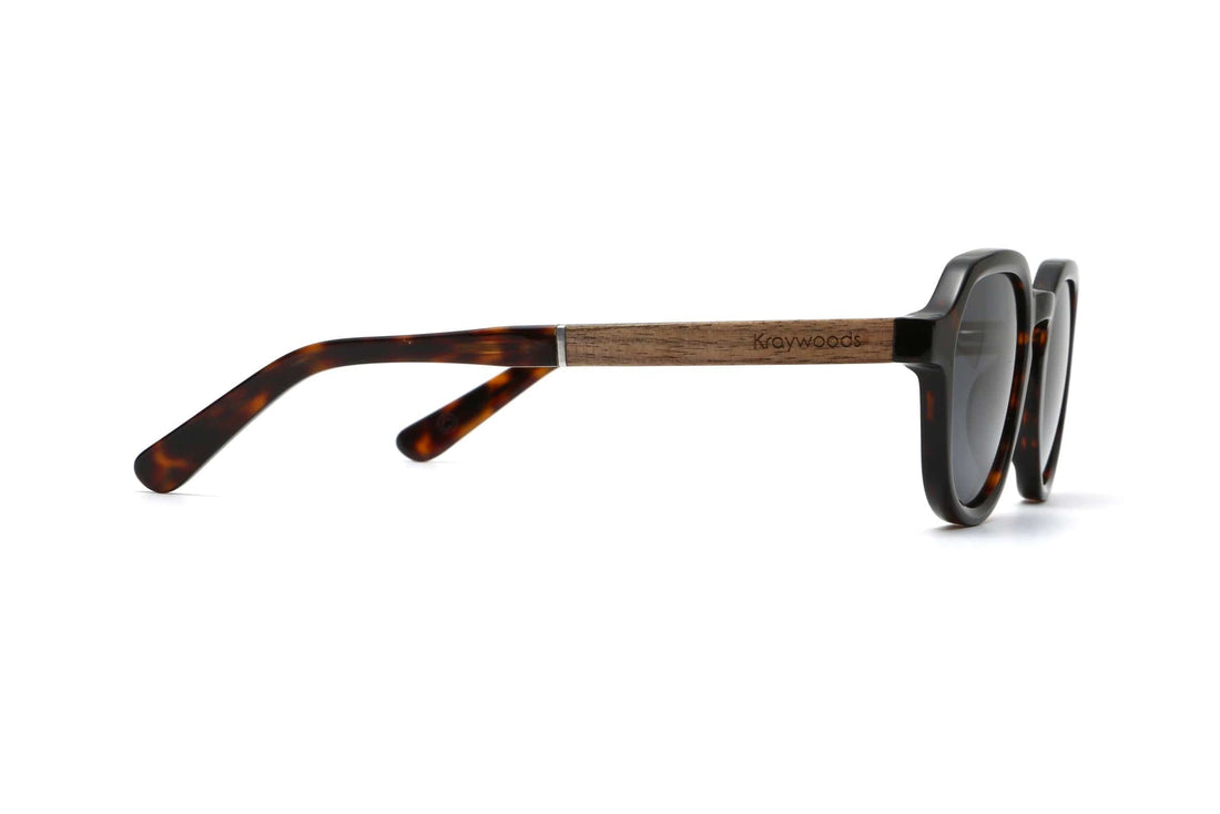 Hudson, Cermin Mata Hitam Geometrik Retro Square - Sisi