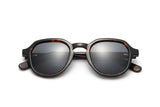 Hudson, Cermin Mata Hitam Geometrik Retro Square - Dilipat