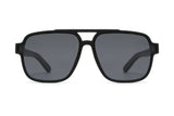 Parker, Cermin Mata Hitam Aviator Bersaiz Besar Hitam - Depan