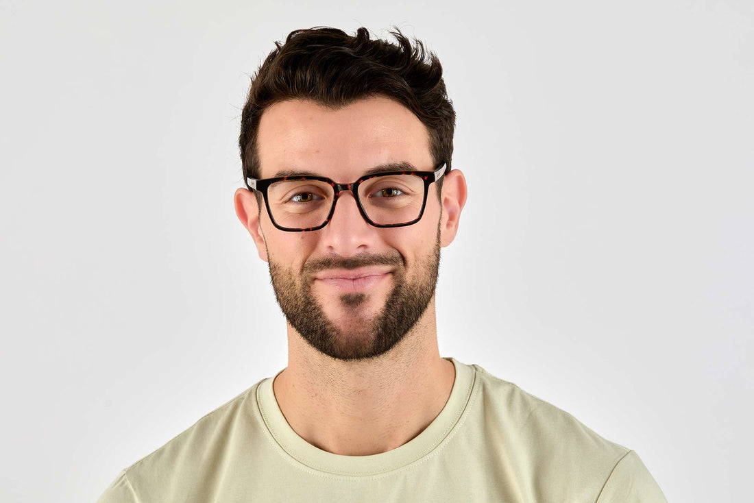 Man met Trust Bruin, Bruine Acetaat Vierkante Bril
