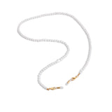 Brillenketting - Witte parelketting