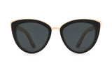 Willow, czarne, duże okulary przeciwsłoneczne Cat Eye - przód