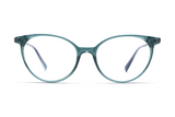 Felicity Blue, Óculos Ovais de Acetato Azul Turquesa - Frente