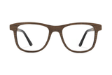 Brave Brown, Square Walnut Wood Glasses - Frente