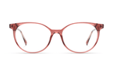 Felicity Pink, Óculos ovais de acetato rosa - Frente