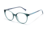 Felicity Blue, Óculos Ovais de Acetato Azul Turquesa - Angulares