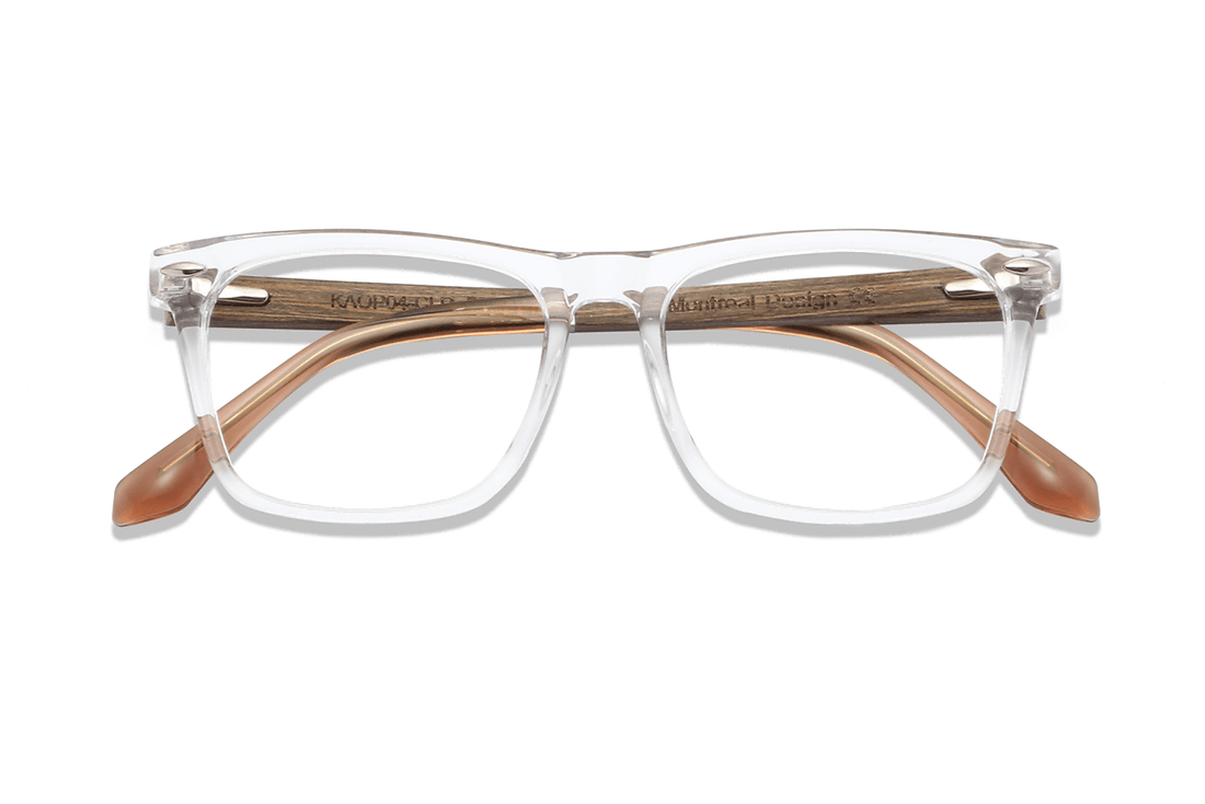 Grace Clear, Óculos quadrados de acetato transparente - Dobrados