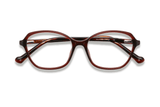 Glee Red, Óculos Geométricos de Acetato Vermelho - Dobrados