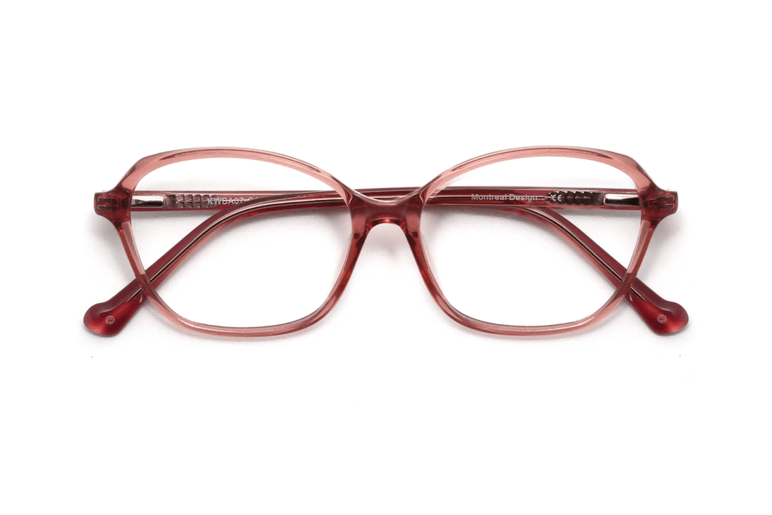 Glee Pink, Óculos geométricos de acetato rosa - Dobrados